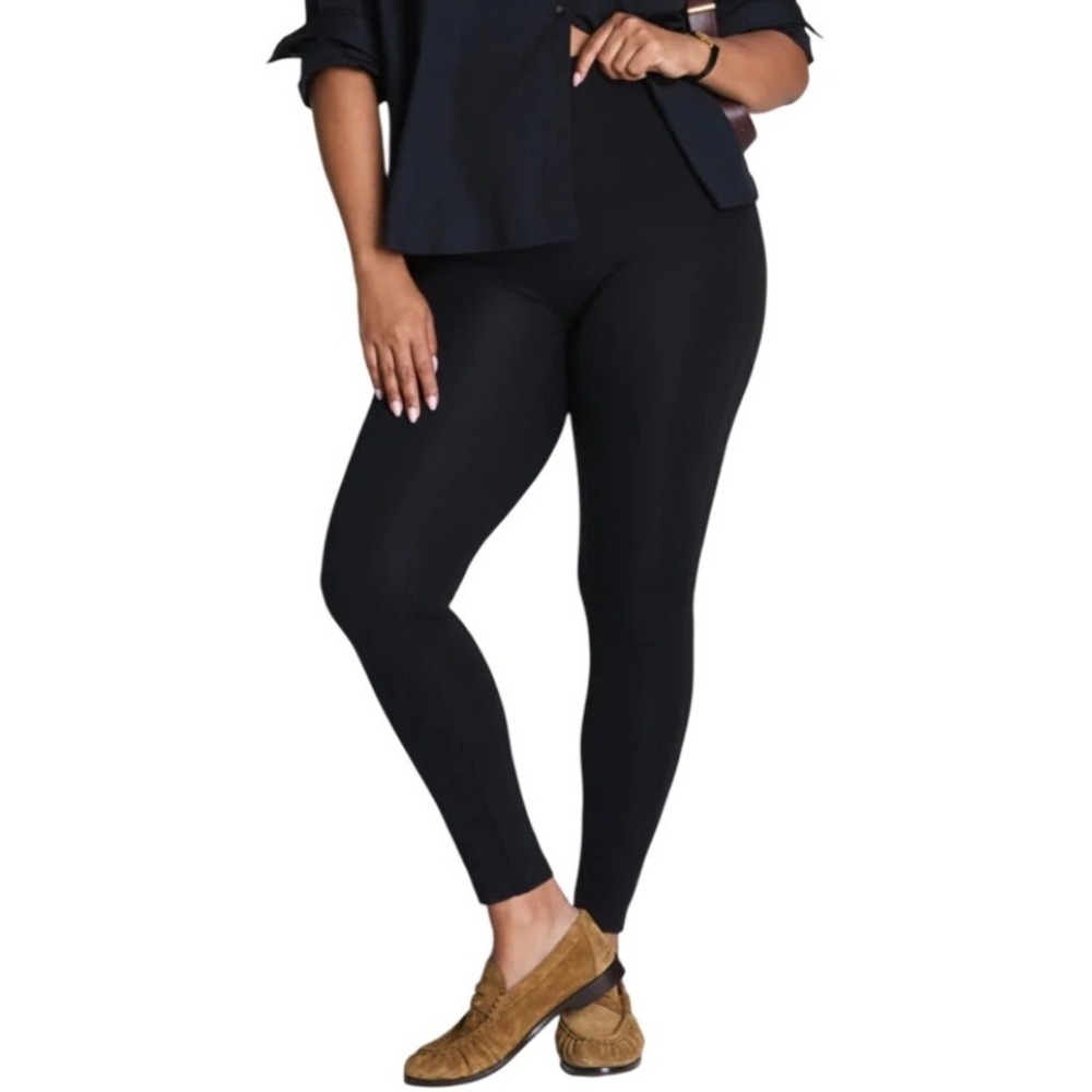 Spanx Leggings Black High Waisted Seamless Athleisure Shapewear Fall Large